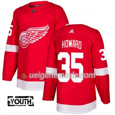 Kinder Eishockey Detroit Red Wings Trikot Jimmy Howard 35 Adidas 2017-2018 Rot Authentic